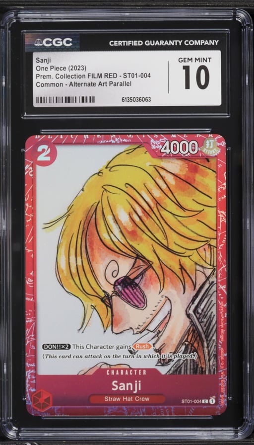 2023 One Piece Promo Premium Collection FILM RED Sanji #ST01-004 CGC 10 GEM MINT