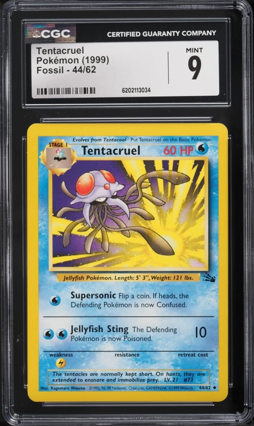1999 Pokemon Fossil Tentacruel #44 CGC 9 MINT