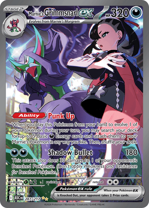 2026 Marnie's Grimmsnarl ex #287 Ascended Heroes