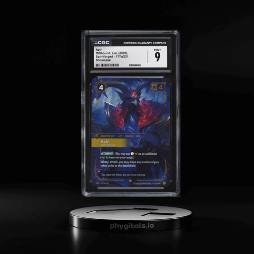 2026 Riftbound League Of Legends LoL Spiritforged Showcase Azir #177a CGC 9 MINT