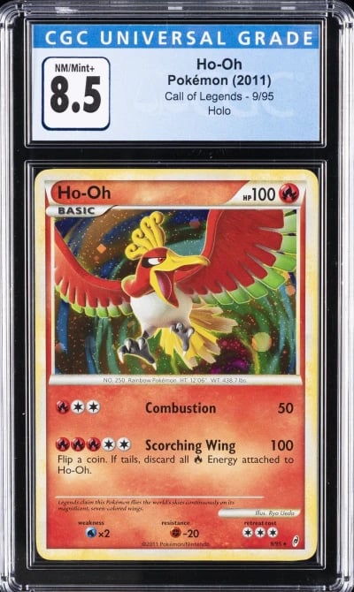 2011 POKEMON CALL OF LEGENDS HOLO #9/95 HO-OH CGC 8.5