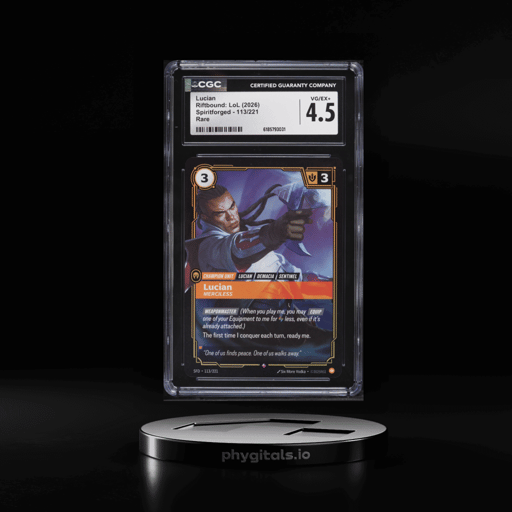 2026 Riftbound League Of Legends LoL Spiritforged Lucian #113 CGC 4.5 VGEX+