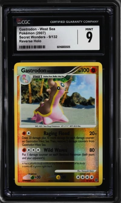 2007 Pokemon DP Secret Wonders Reverse Holo Gastrodon West Sea #9 CGC 9 MINT