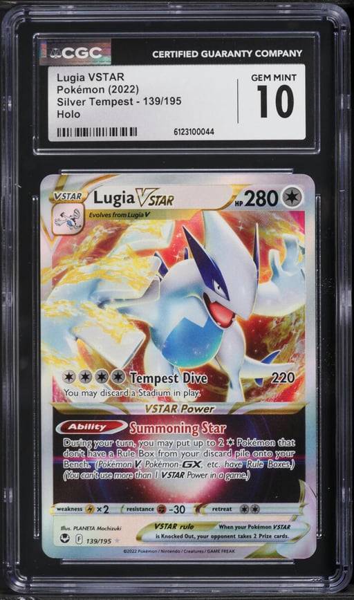 2022 Pokemon Sword & Shield Silver Tempest Holo Lugia VSTAR #139 CGC 10 GEM MINT