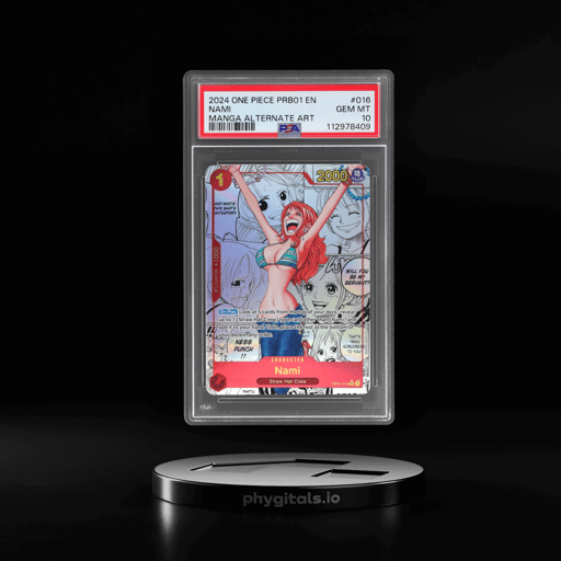2024 One Piece the Best Premium Booster Manga Alternate Art Nami #OP01-016 PSA 10
