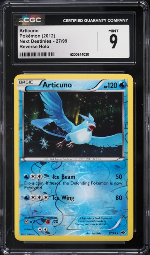 2012 Pokemon Next Destinies Reverse Holo Articuno #27 CGC 9 MINT