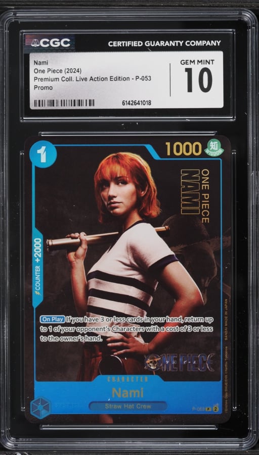 2024 One Piece Promo Premium Collection Live Action Edition Alt Art Nami #P-053 CGC 10 GEM MINT