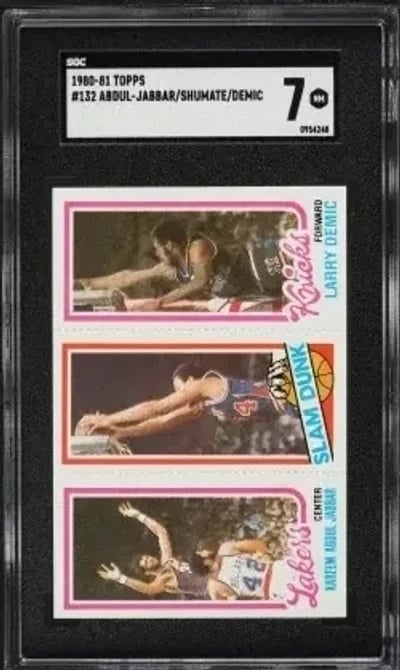 1980 Topps Basketball Kareem Abdul-Jabbar John Shumate Larry Demic #132 SGC 7