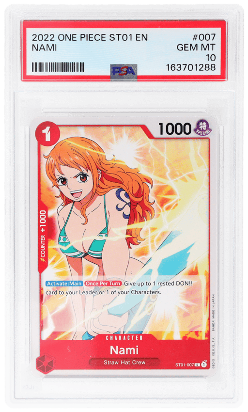 2022 One Piece Starter Deck Straw Hat Crew Nami #ST01007 PSA 10