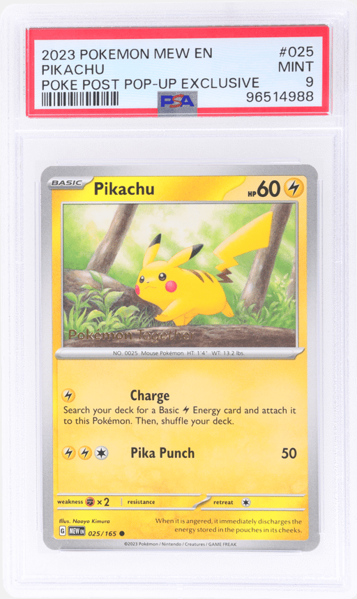2023 Pokemon Scarlet and Violet 151 Promo Poke Post Pop Up Experience Pikachu #25 PSA 9