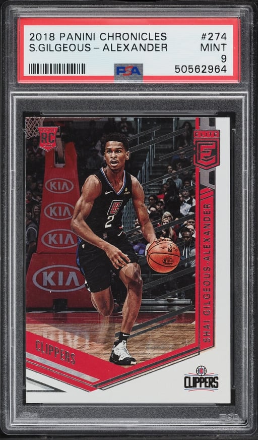2018 Panini Chronicles Elite Shai Gilgeous-Alexander ROOKIE #274 PSA 9 MINT