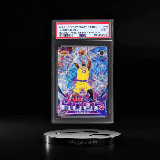 2023 Hoops Premium Stock Hoopla Nebula LeBron James #10 1/1 PSA 9