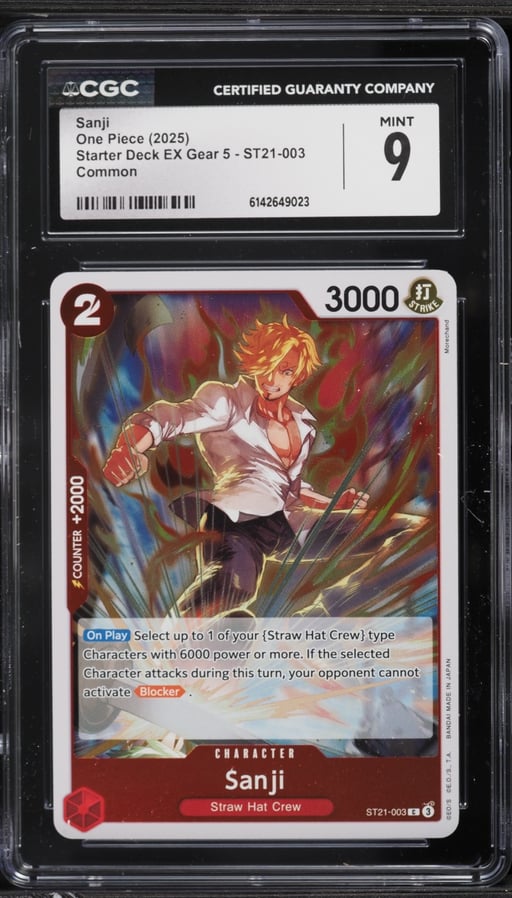2025 One Piece Starter Deck EX Gear 5 Sanji #ST21-003 CGC 9 MINT
