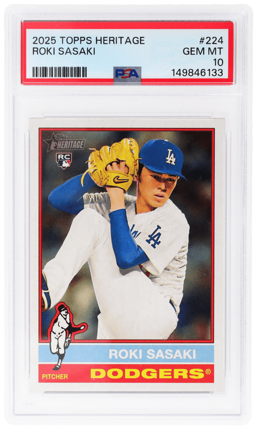 2025 Topps Heritage Roki Sasaki #224 PSA 10