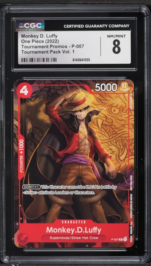 2022 One Piece Tournament Promo Pack Vol 1 Monkey D. Luffy #P-007 CGC 8 NM-MT