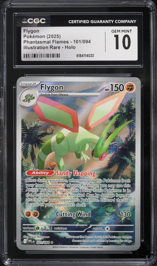 2025 Pokemon Mega Evolution Phantasmal Flames IR Flygon #101 CGC 10 GEM MINT