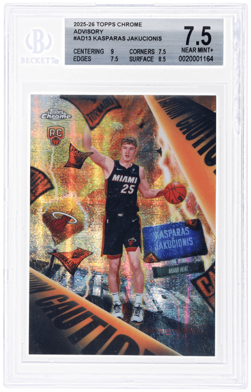 2025 Topps Chrome Kasparas Jakucionis #AD-13 BGS 7.5