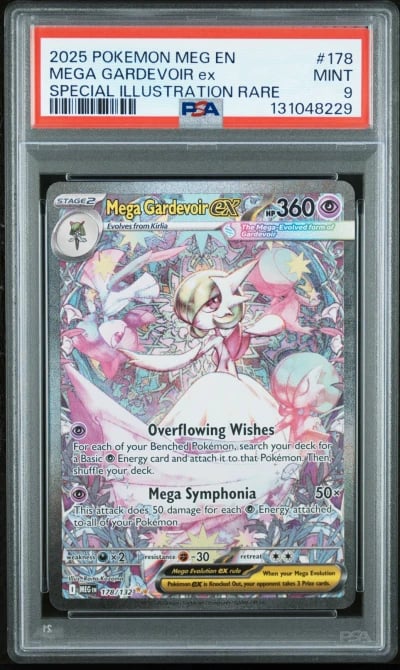 2025 POKEMON MEG EN-MEGA EVOLUTION #178 MEGA GARDEVOIR EX PSA 9