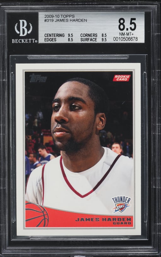 2009 Topps Basketball James Harden ROOKIE #319 BGS 8.5 NM-MT+