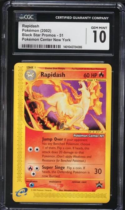 2002 Pokemon Promo Center New York Rapidash #51 CGC 10 GEM MINT