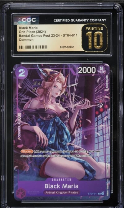 2024 One Piece Bandai Games Fest '23 Black Maria #ST04-011 CGC 10 PRISTINE