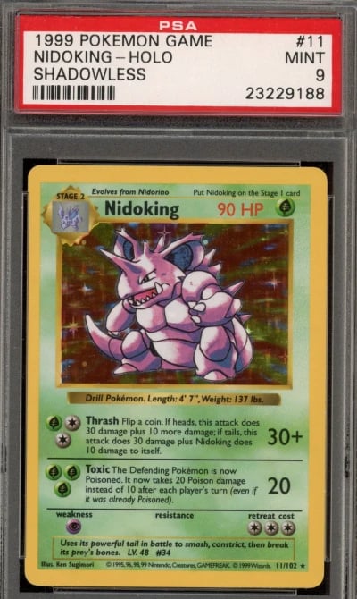 Pokemon Nidoking Base Set Shadow