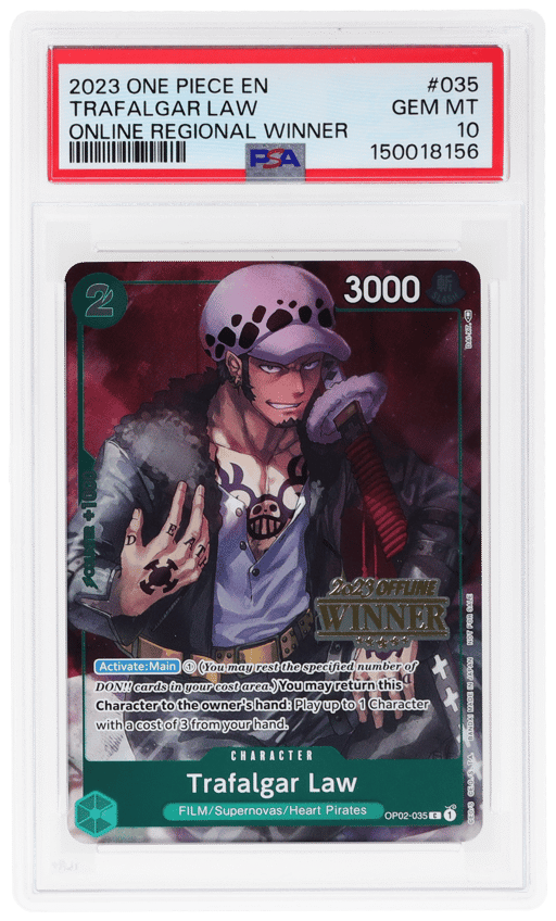 2023 One Piece Promo Online Regional Winner Trafalgar Law #35 PSA 10