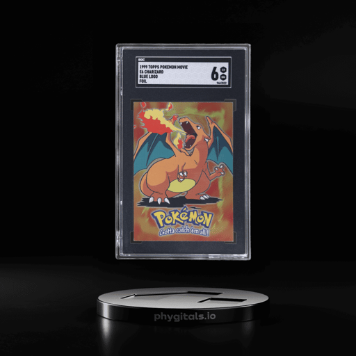 1999 Topps Pokemon Movie Blue Logo Charizard #E6 SGC 6