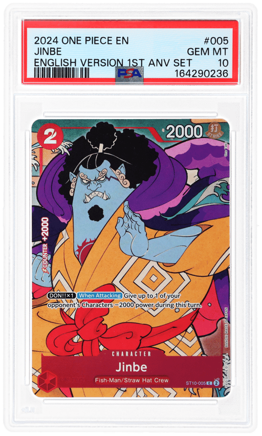 2024 One Piece Promo 1st Anniversary Set Jinbe #ST10005 PSA 10