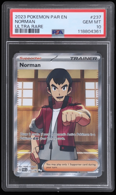 2023 Pokemon Scarlet and Violet Paradox Rift Ultra Rare Norman #237 PSA 10