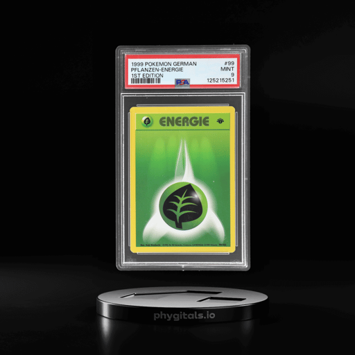 1999 Pokemon Base Set German 1st Edition Grass Energy #99 PSA 9