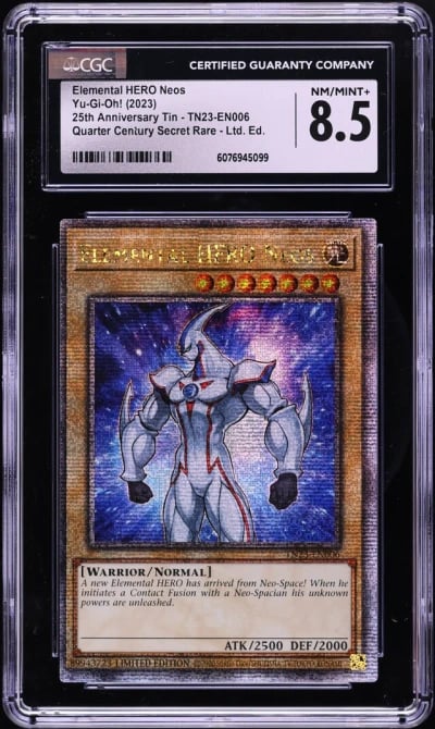 2023 Yu-Gi-Oh! 25th Anniversary Elemental HERO Neos #TN23-EN006 CGC 8.5 NM-MT+