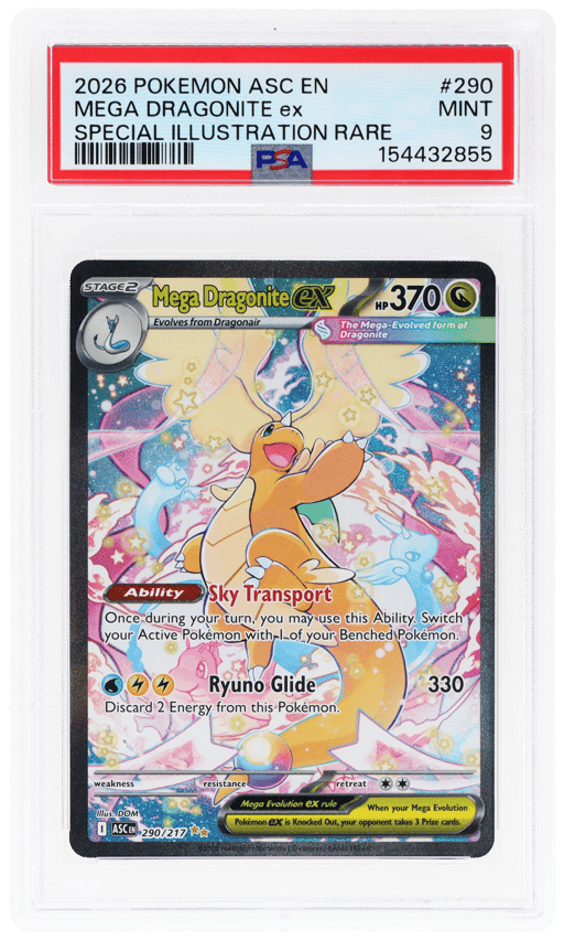 2026 Pokemon Ascended Heroes Special Illustration Rare Mega Dragonite Ex #290 PSA 9