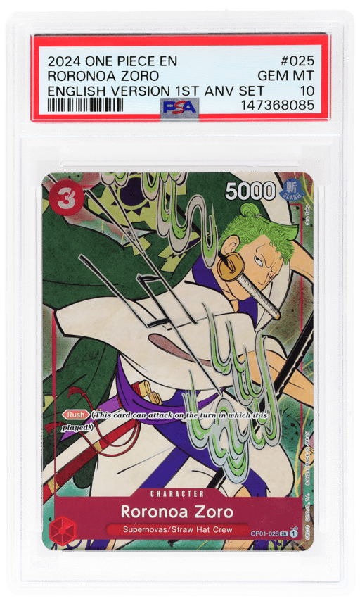 2024 One Piece 1st Anniversary Set Promo Roronoa Zoro #OP01025 PSA 10