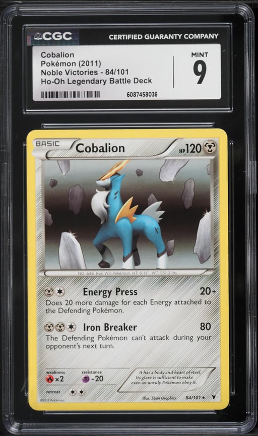 2017 Pokemon Noble Victories Ho-Oh Legendary Battle Deck Cobalion #84 CGC 9 MINT