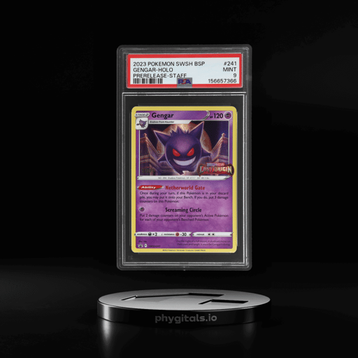 2023 Pokemon Sword and Shield Black Star Promo Prerelease Staff Holo Gengar #241 PSA 9