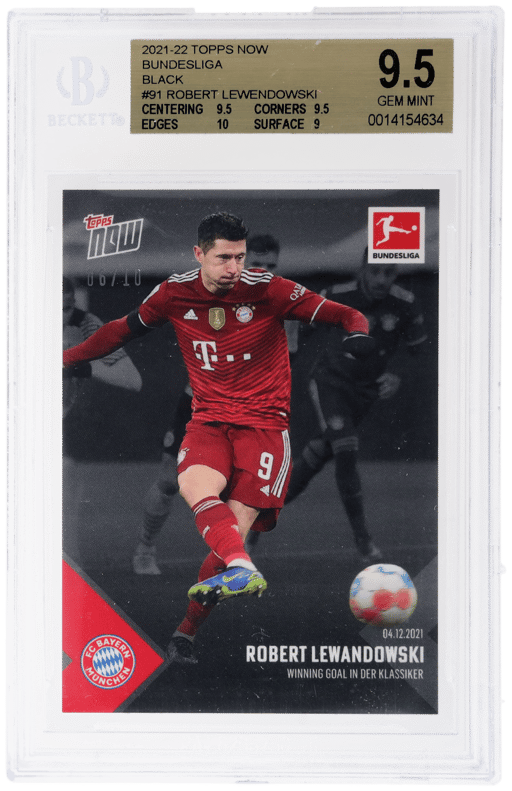2021 Topps Now Bundesliga Black Robert Lewandowski #091 BGS 9.5