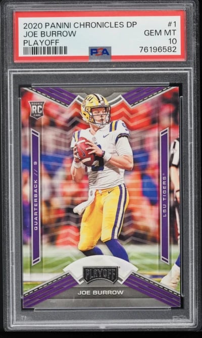 2020 Panini Chronicles Draft Playoff Joe Burrow ROOKIE #1 PSA 10 GEM MINT