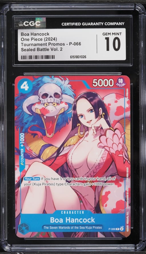 2024 One Piece Tournament Promo Sealed Battle Volume 2 Boa Hancock #P-066 CGC 10 GEM MINT