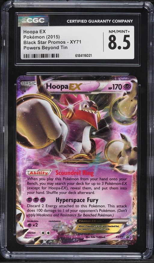 2015 Pokemon XY Promo Powers Beyond Tin Hoopa EX #XY71 CGC 8.5 NM-MT+