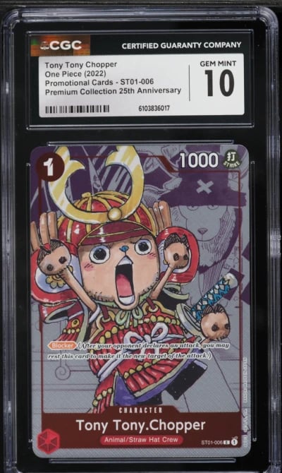 2022 One Piece Premium 25th Anniversary Manga Art Tony Tony Chopper #ST01-006 CGC 10 GEM MINT