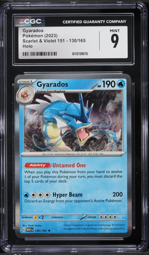 2023 Pokemon Scarlet & Violet 151 Holo Gyarados #130 CGC 9 MINT