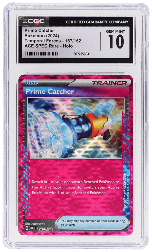 2024 Pokemon Scarlet and Violet Temporal Forces Acespec Prime Catcher #157 CGC 10
