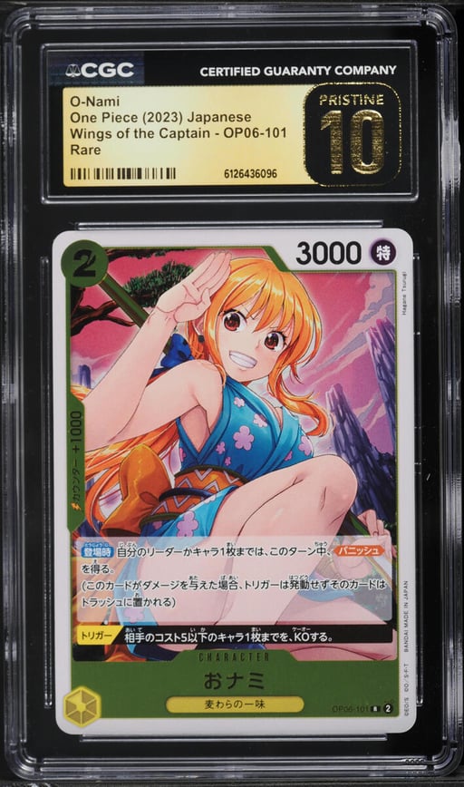 2023 One Piece Japanese Wings Of The Captain O-Nami #OP06-101 CGC 10 PRISTINE