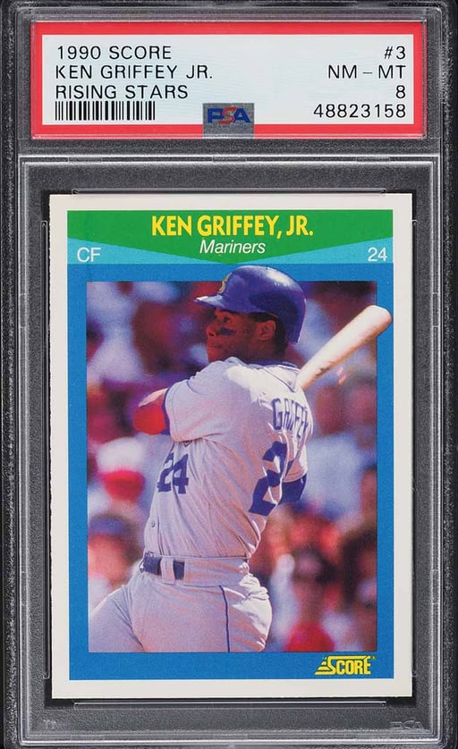 1990 Score Rising Stars Ken Griffey Jr. #3 PSA 8 NM-MT