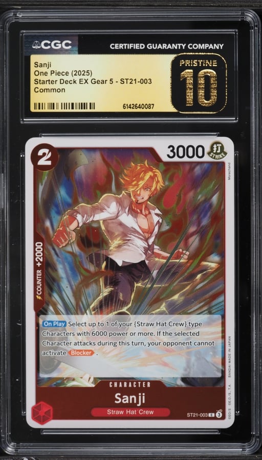 2025 One Piece Starter Deck EX Gear 5 Sanji #ST21-003 CGC 10 PRISTINE