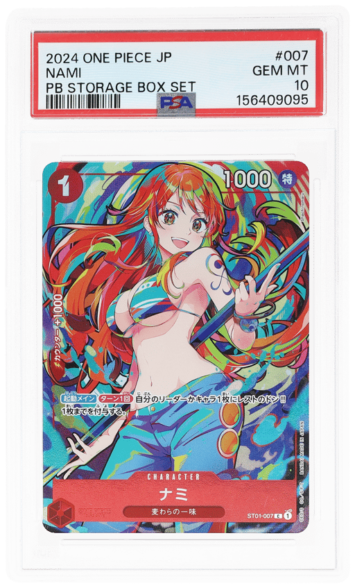 2024 One Piece Promo Japanese the Best Premium Booster Storage Box Nami #ST01-007 PSA 10