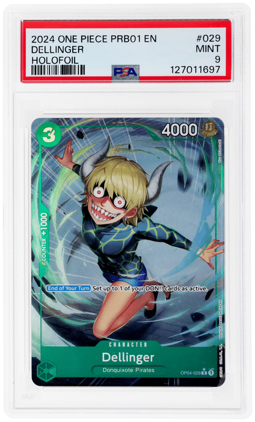 2024 One Piece the Best Premium Booster Holo Dellinger #029 PSA 9