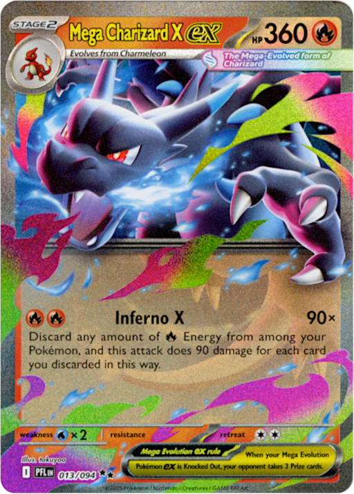 2025 Mega Charizard X ex #13 Phantasmal Flames