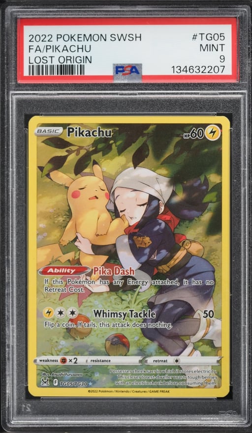 2022 Pokemon Sword & Shield Lost Origin Trainer Gallery CHR Pikachu #TG05 PSA 9 MINT